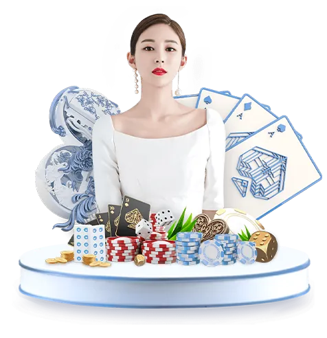 Trò chơi Blackjack với các lá bài và người chia bài